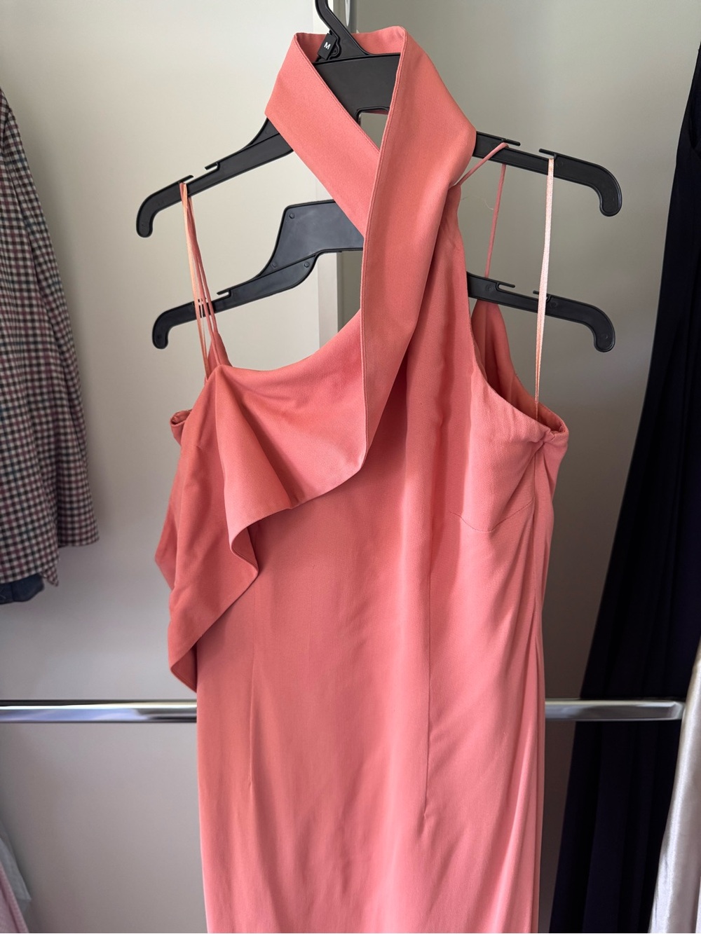 KEEPSAKE the Label Coral One-Shoulder Ruffle Gown